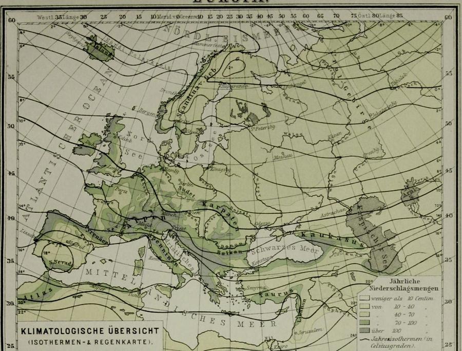 Illustration Europa: Klimatologische übersicht