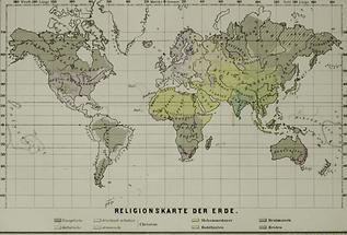 Religionskarte der Erde