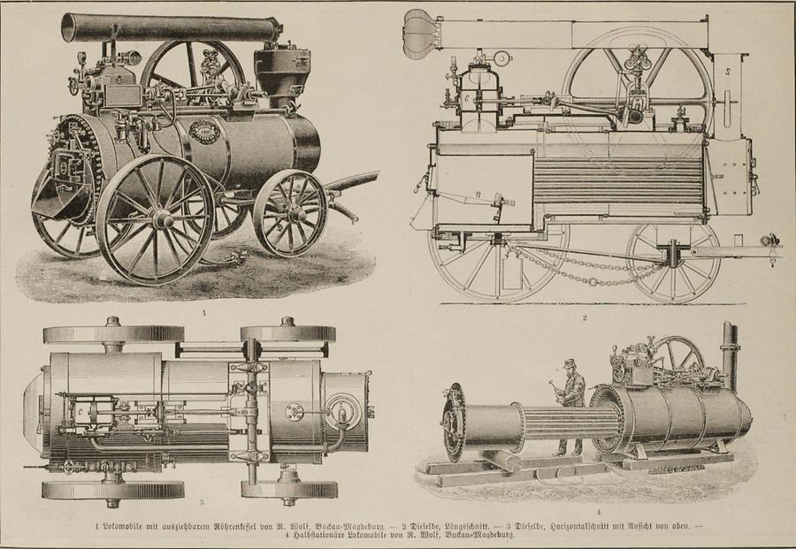 Illustration Lokomobile (Tafel I)