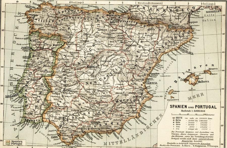 Illustration Spanien und Portugal