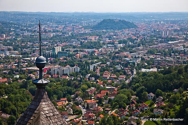 Blick von der Burgruine Gösting