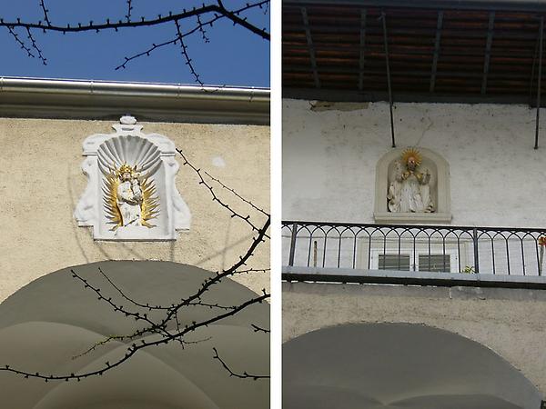 Linz, Nischenfiguren im Ehrentletzberger Haus
