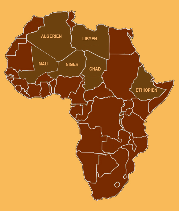 Afrika Wüsten Karte - goudenelftal
