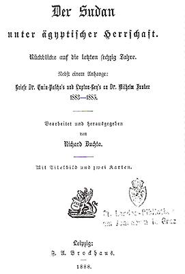 Titelblatt des Hauptwerks von R. Buchta