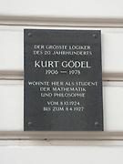 Gedenktafel Kurt Gödel