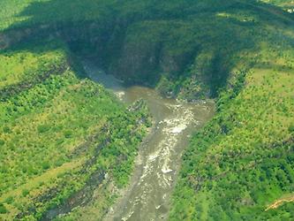 Sambesi, nach dem Wasserfall