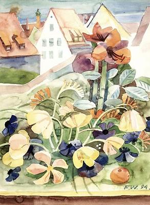 Watercolor painting by Franz Weiss