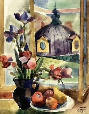 Watercolor painting by Franz Weiss