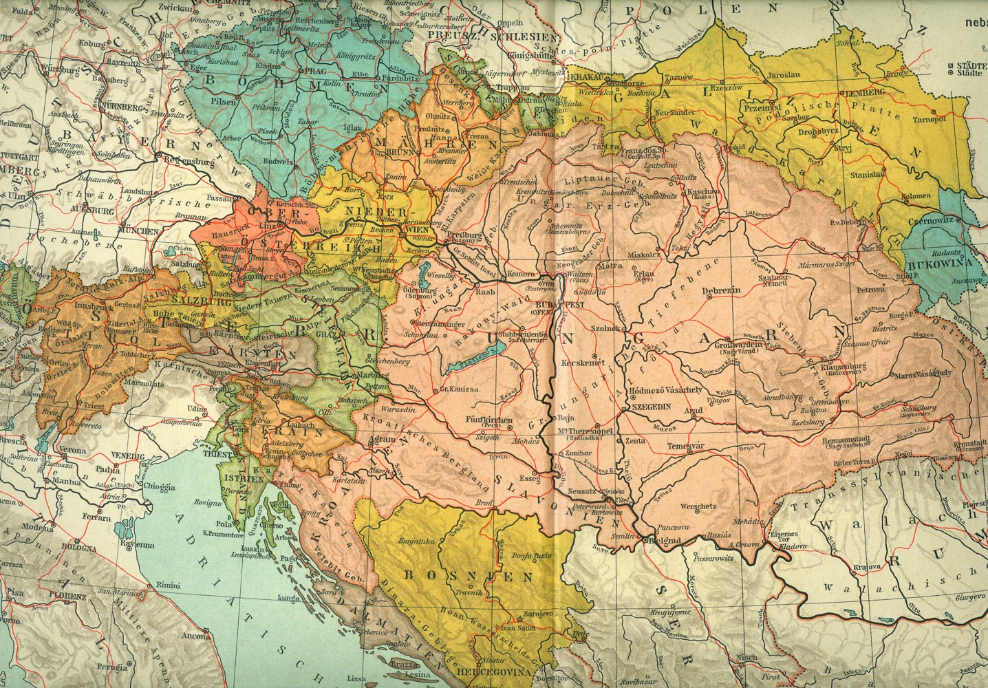 Ungarn österreich Karte | creactie
