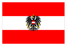 Flagge mit Wappen der Republik Österreich