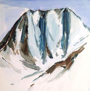 Schneelandschaft, 2013, Öl auf Leinwand, 80x80cm, Brigitte Bruckner-Mikl