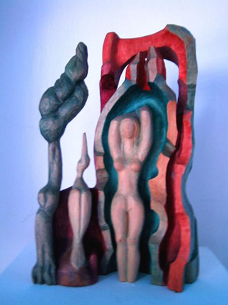 'Egeria/Quellnymphe' (1995) Lindenholz getönt; H: 51 cm, © miehnay