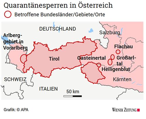 Quarantänesperren in Österreich