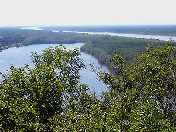 Blick von der Burg Greifenstein in das Donautal gegen Westen