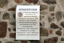 Inschrifttafel am Römerturm