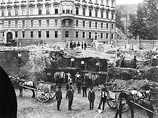 Ausgrabung am Rennweg 1907