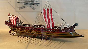 Modelle einer Liburne der Römischen Donauflotte