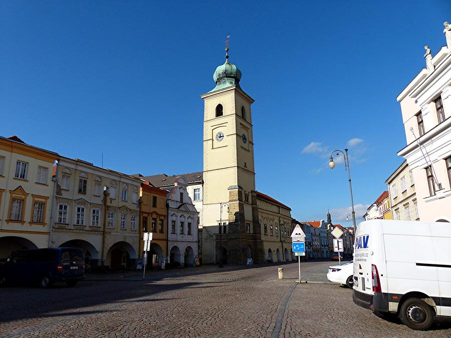 Litomysl - Market Square with City Tower