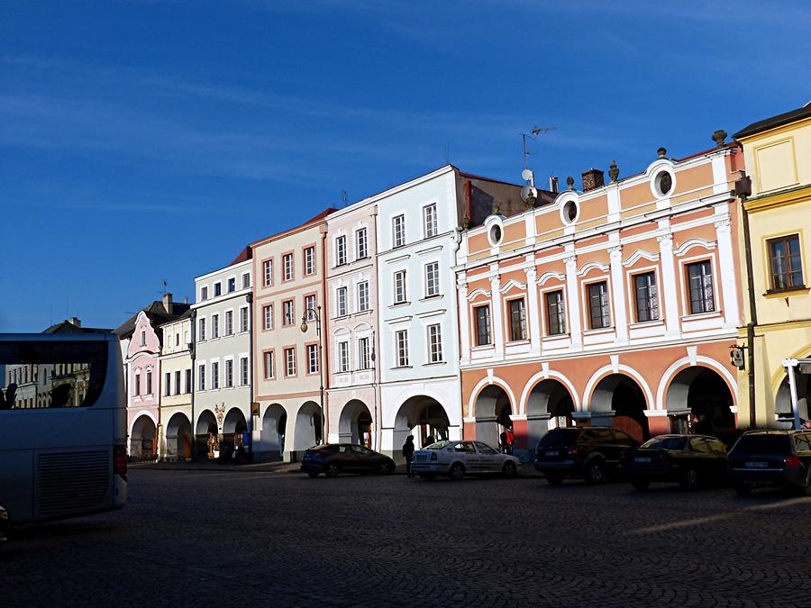 Litomysl - Marketplace - Houses with arcades