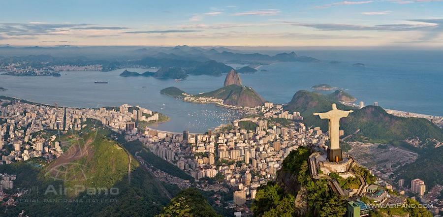 The statue of Christ the Redeemer, Rio de Janeiro, Brazil, © AirPano 