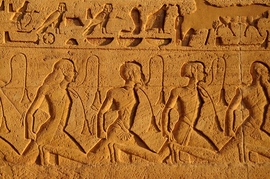Abu Simbel - Great Temple; Relief, Nubian Prisoners