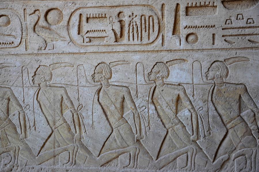 Abu Simbel - Great Temple; Relief, Nubian Prisoners