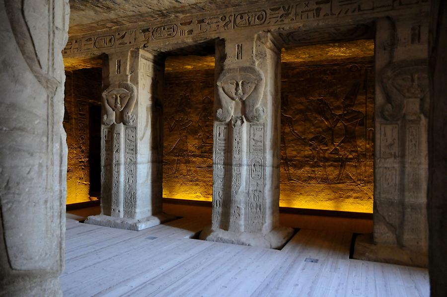Abu Simbel - Temple of Hathor; Inside