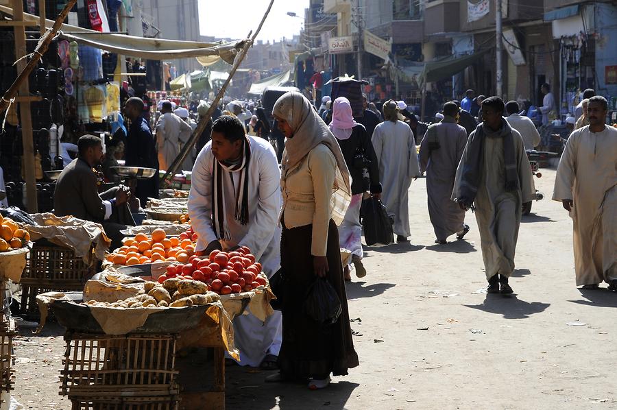 Edfu - Street Life; Market