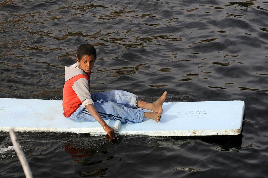 Nile Cataract near Aswan - Boat