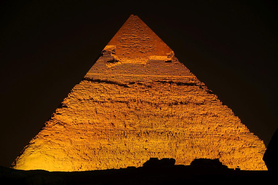 Pyramid of Khafre at Night