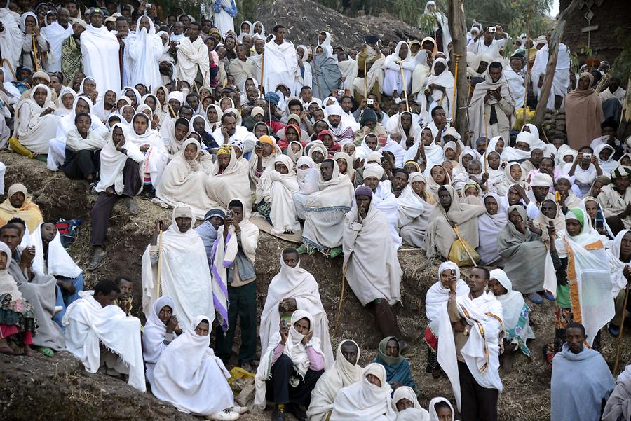 Biete Medhane Alem - Christmas Ceremony; Pilgrims