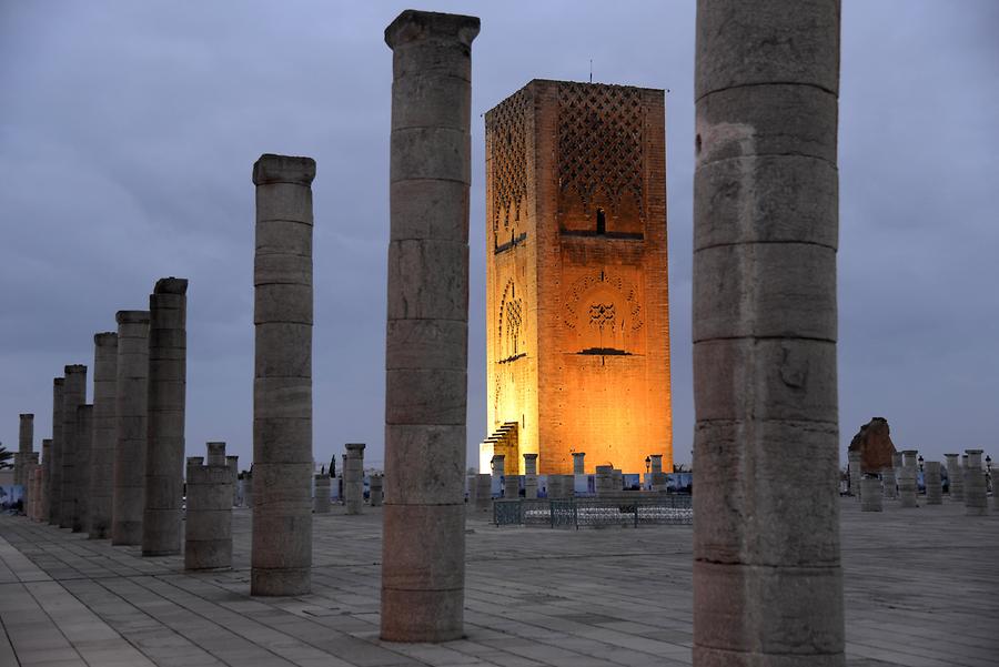 Rabat - Hassan Tower at Night