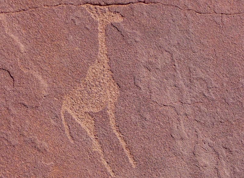 Close-up of a rock carving