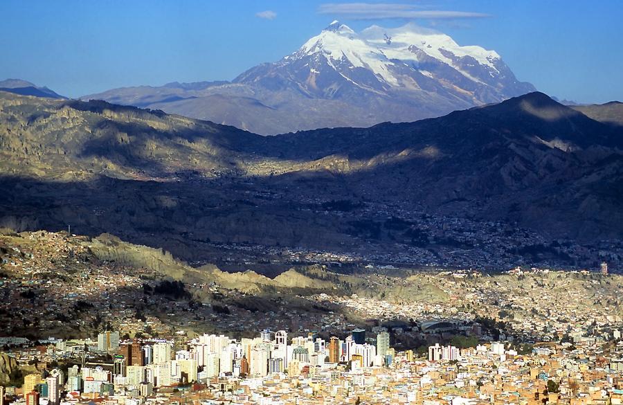 La Paz and Illimani