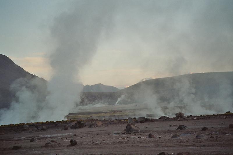 Geysers at daybreak