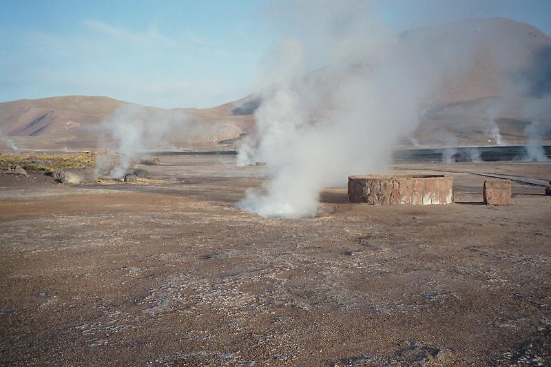 Geysers at daybreak