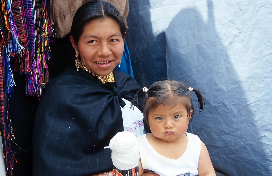 Native Woman with Child