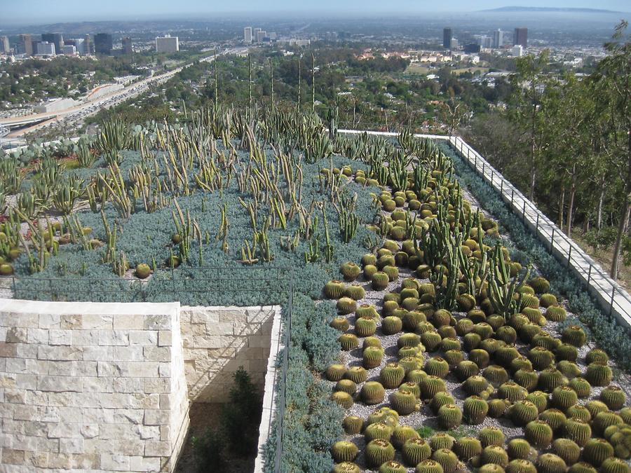LA Getty Center Cactus Garden & Blick auf LA