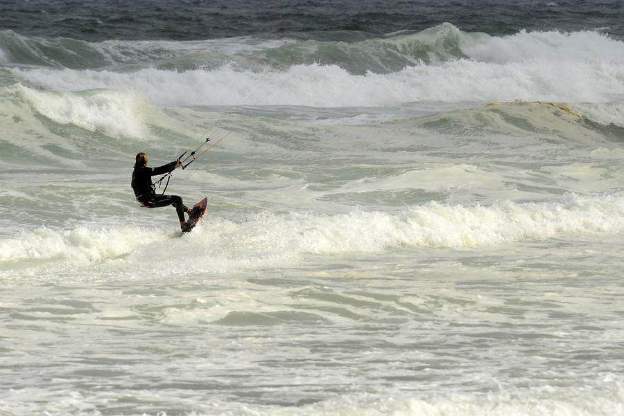 Nauset - Beach; Kiteboarder
