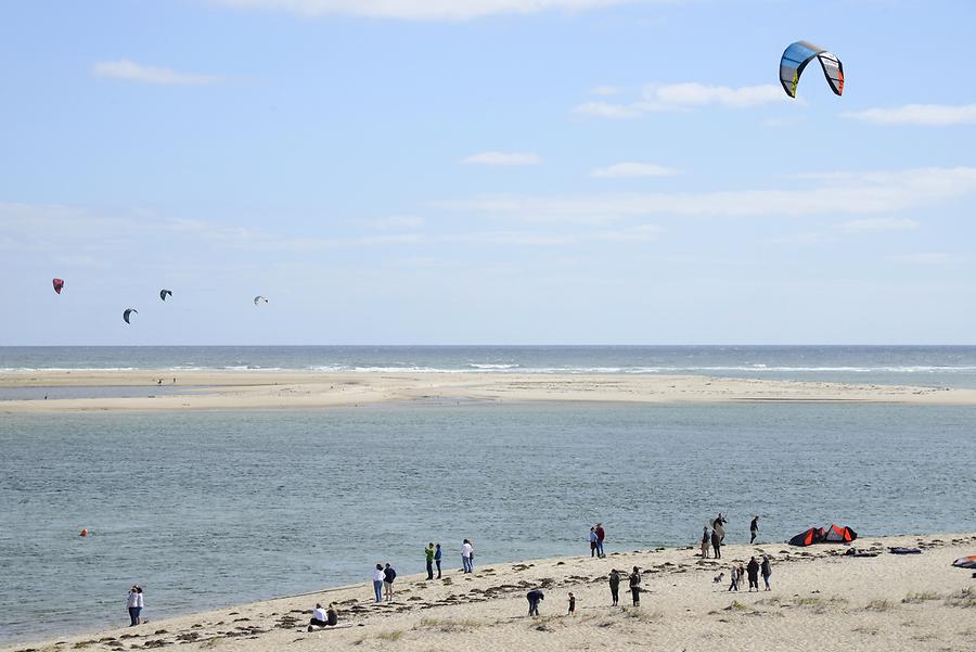 Nauset - Beach; Kiteboarders