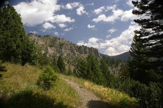 Mountain ridges in Gallatin National Forest