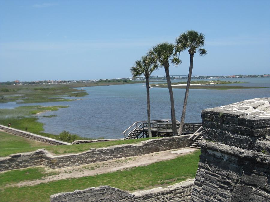 St. Augustine Castillo de San Marcos view to the Atlantic Ocean