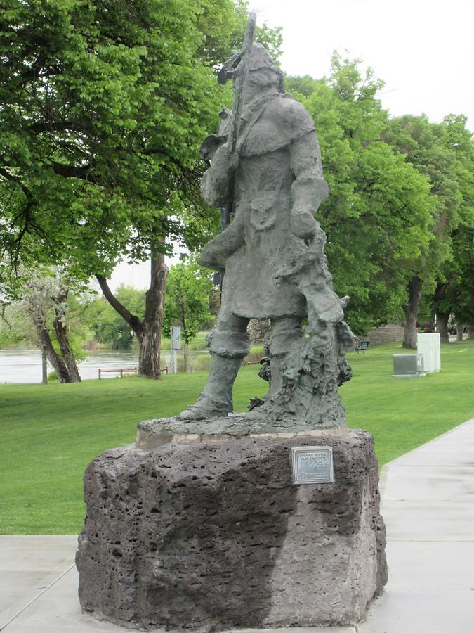 Idaho Falls - 'Snake River Fur Trader' by R. E. Reynolds 2001