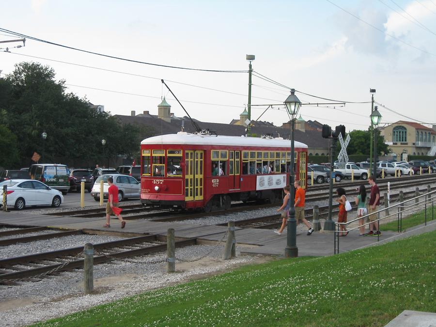 New Orleans Mississippi Waterfront Streetcar