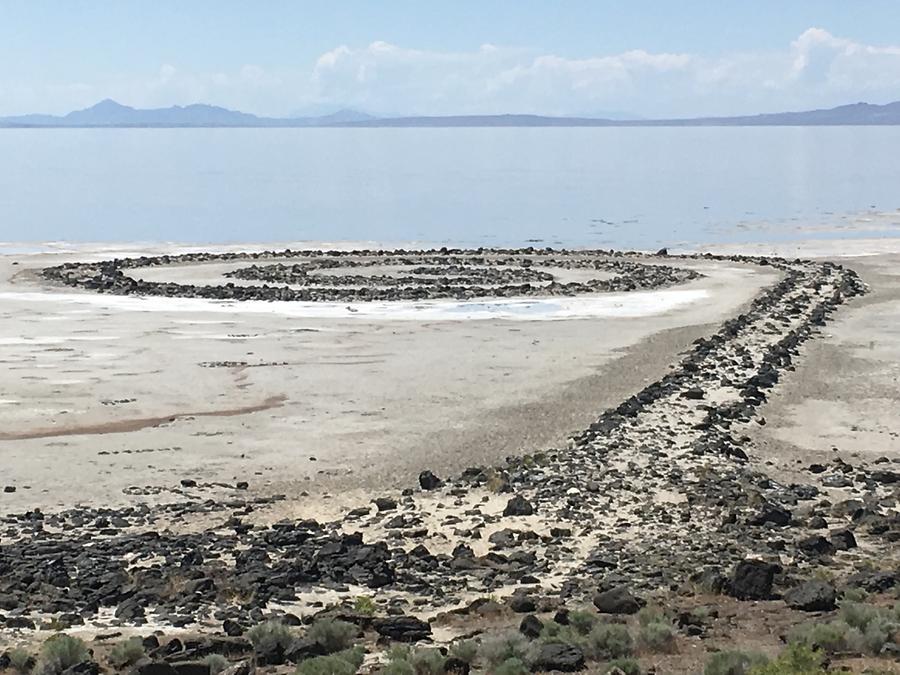 Rozel Point at Great Salt Lake - 'Spiral Jetty' by Robert Smithson 1970