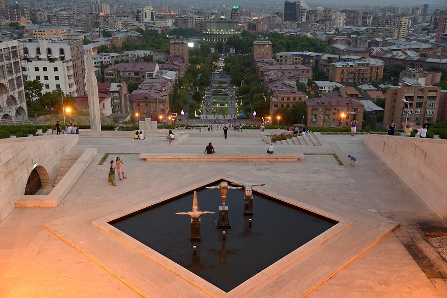 Yerevan Cascade at Night