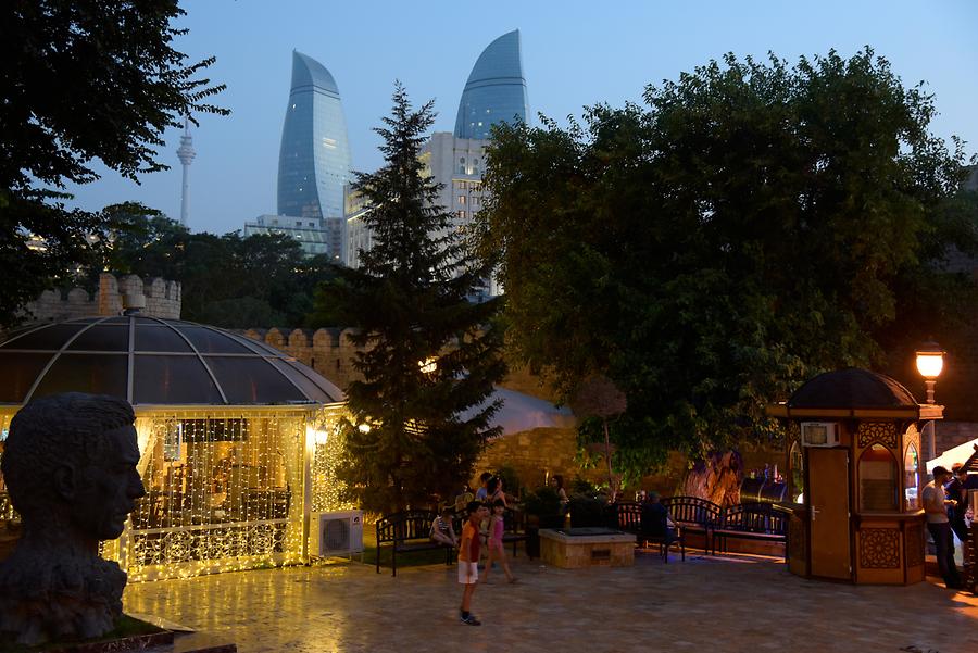 Vahid Monument at Night