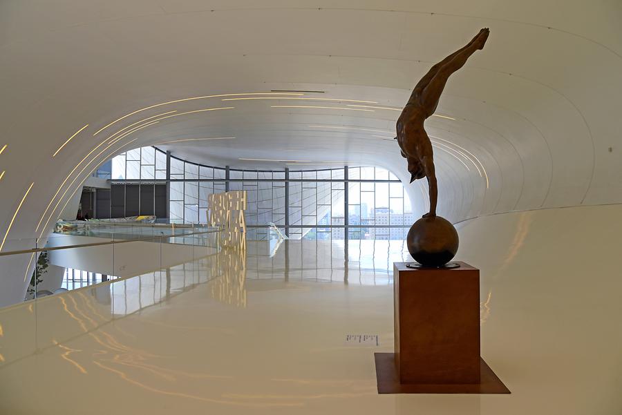 Heydar Aliyev Center - Inside; Art Exhibition