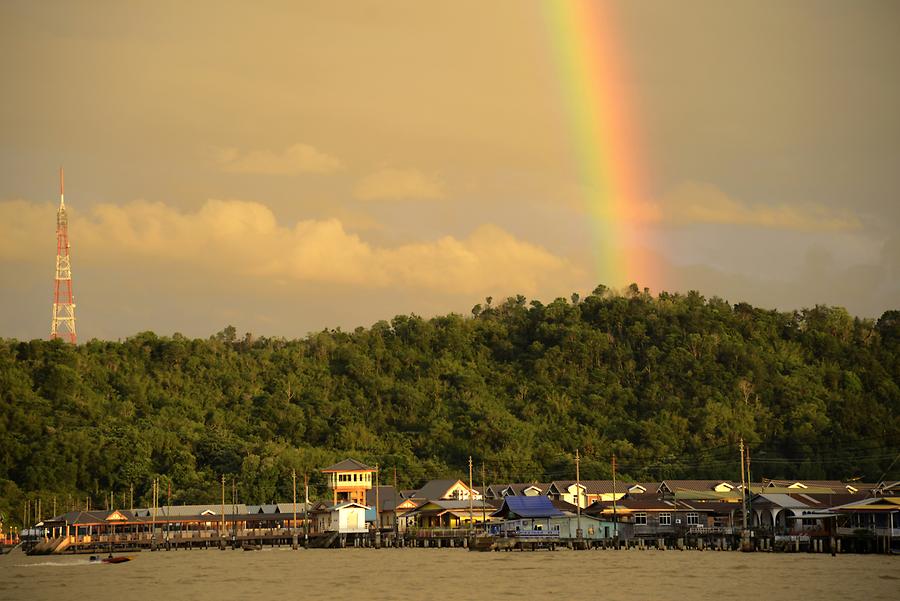 Kampong Ayer at Sunset