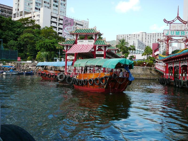 Thousands of large families live on junks, on sampans, on rotten boats and barges